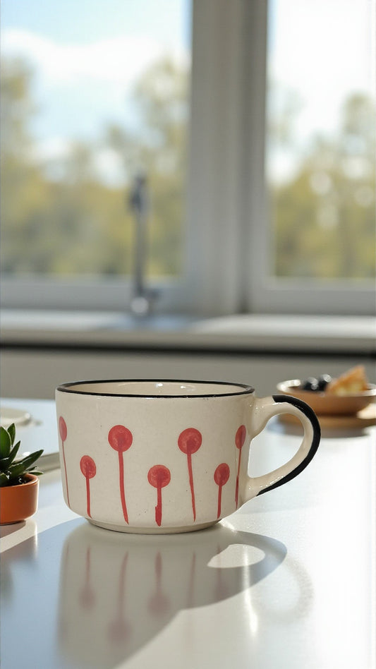 Cherry Stem Ceramic Mug